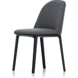 Vitra - Softshell Side Chair, basic dark / Plano (sierragrau / nero), Filzgleiter