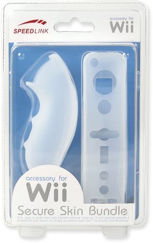 Speedlink Wii/Wii U Schutzhülle für Nunchuk und Wiimote (perfekt angepasste Silikonhülle) weiß (Neu differenzbesteuert)