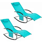 SoBuy Sonnenliege 150 x 63 x 87 cm Türkis