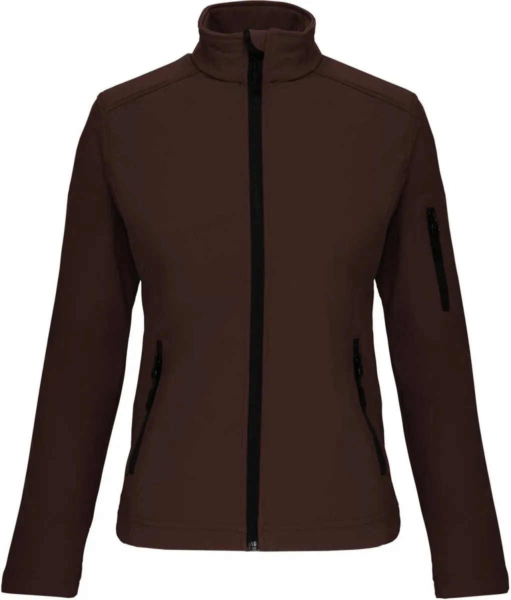 Kariban Damen 3-Lagen Softshell Jacke Softshell-Jacke K400 chocolate 3XL