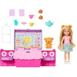 Barbie Familie und Freunde Club Chelsea aufklappbares Teeparty-Spielset (JJB40)