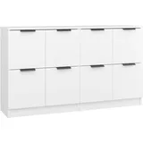 vidaXL Sideboards 2 Stk. Weiß 60x30x70 cm Holzwerkstoff