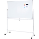 MCW Whiteboard MCW-C85, Magnettafel Memoboard Pinnwand, mobil rollbar inkl. Zubehör ~ 120x90cm