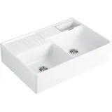 Villeroy & Boch Spülstein Doppelbecken almond + Handbetätigung