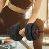 HOMCOM 2 in 1 Hanteln Set 25 kg verstellbare Kurzhantel & Langhantel Fitness