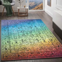Kurzflorteppich TaraCarpet Rainbow Oriental moderner Orientteppich Oriental multi 80x150 cm