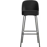 Woood Barhocker mit Fußstütze 50 x 55 x 103 cm Schwarz