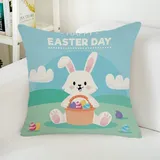 Kissenbezug 80x80 Grün Blau Weiß Kopfkissenbezug 80x80 Superweicher Baumwolle Hanf Couchkissen Resistent Atmungsaktiv Kissenbezüge 80x80 Verdecktem Zip Voll Sofakissen 80x80cm/1 Pcs