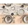 Beliani Suppenteller grau 4er Set