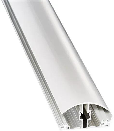 Klemmprofil Mitte Alu-PVC 60 mm breit Oberteil weiß – für Stegplatten 10 mm 6000 mm lang
