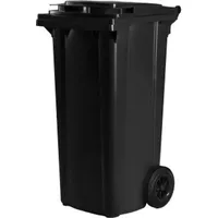 Hardwex Mülltonne 120 l Schwarz