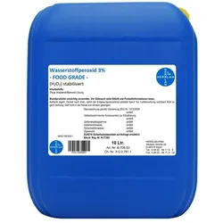 Herrlan Wasserstoffperoxid 3% FOOD GRADE I 10 Liter I stabilisiert I PZN-16569647 I Made in Germany