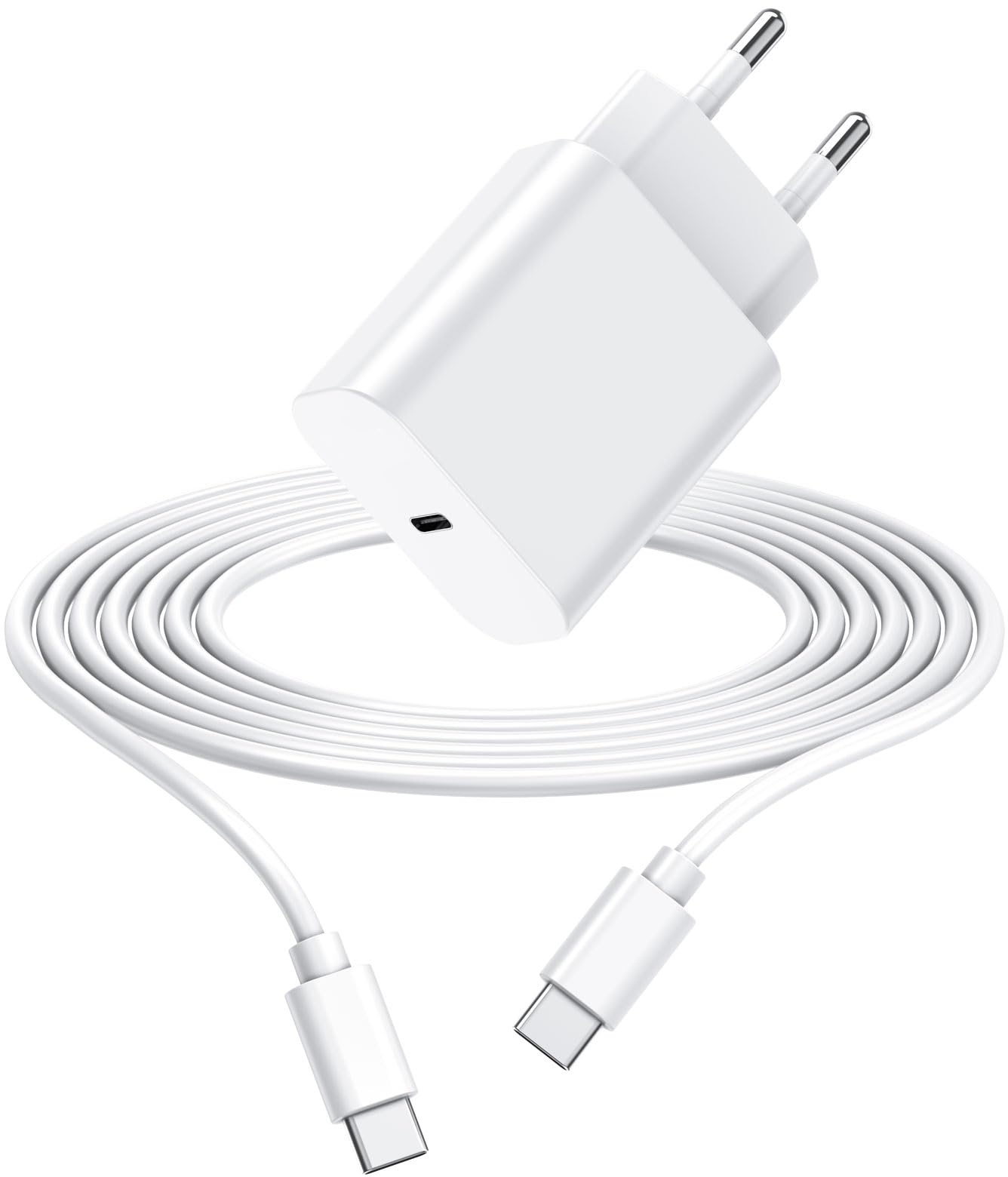 USB C Ladegerät für iPhone 15 Pro/15/15 Pro Max/15 Plus, iPad Pro, iPad Air, iPad Mini, 30W Netzteil Schnellladegerät & USB C Ladekabel Kompatibel mit für MacBook Air