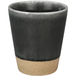 Krasilnikoff Keramik Becher mit Glasur, schwarz