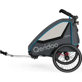 Qeridoo QUPA 2 Kinderanhänger blau 2023