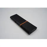 Ersatz-Akkudeckel für Fritz!Fon MT-F – Passgenaue Rückabdeckung für Ihr AVM-DECT-Telefon (Tiefschwarz + Orange (16H) PLA)