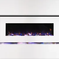 Chemin'Arte Elektrischer Wandkamin White Loft XXL 120 cm mit LED-Flammeneffekt - 098