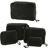 Brandit Textil Brandit US Cooper Packing Cubes (black) für Reisen und Outdoor-Abenteuer, 4-teiliges Taschenset für Kleidung, Schuhe und Ausrüstung, platzsparender Gepäck-Organizer für Rucksack und Koffer