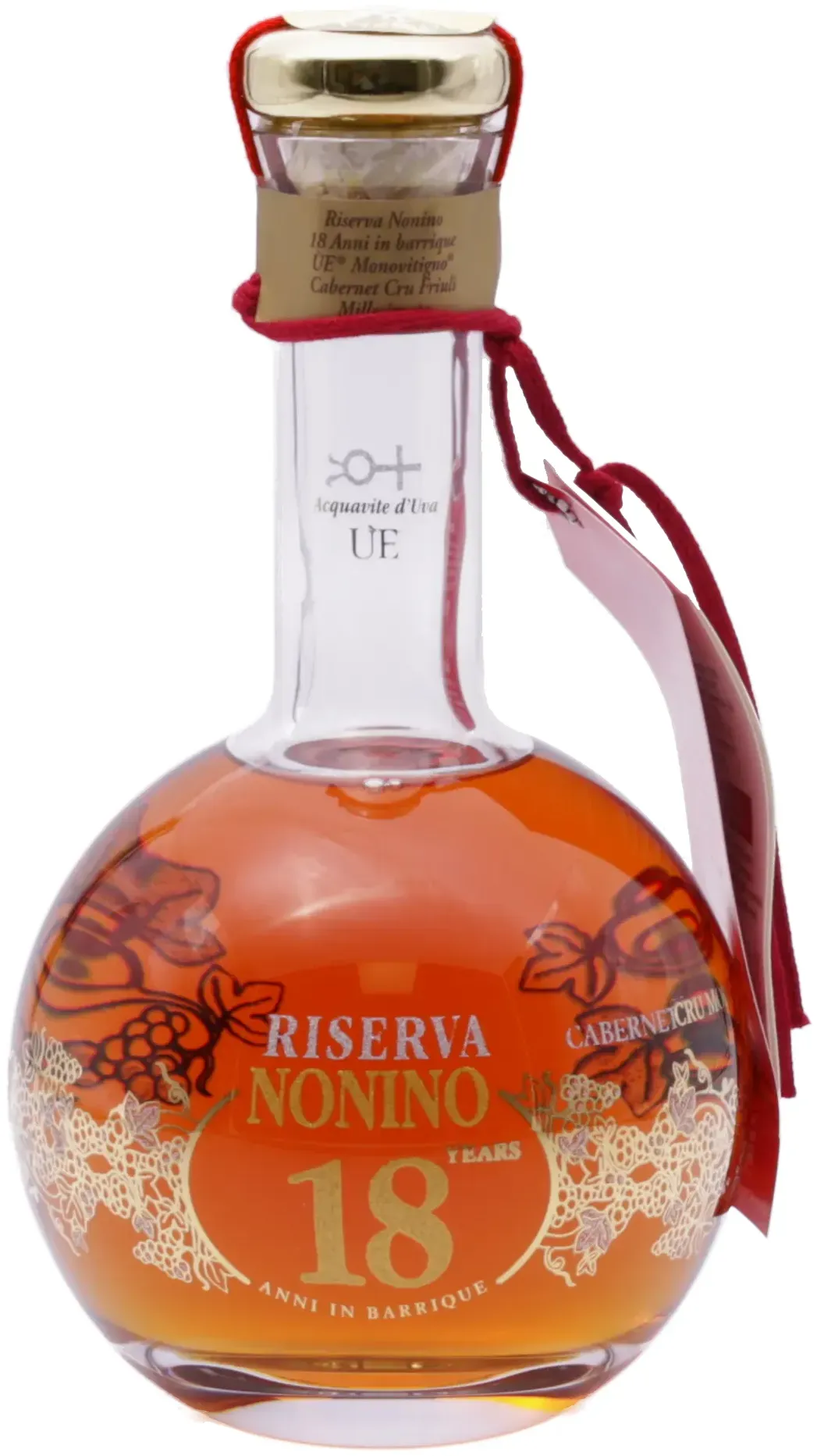 Nonino Grappa ÙE Riserva 18 Jahre anni Monovitigno Cabernet Cru