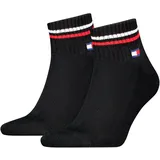 Tommy Hilfiger Unisex Th Uni Tj Quarter 2p Iconic Socken, Schwarz, 39-42 EU