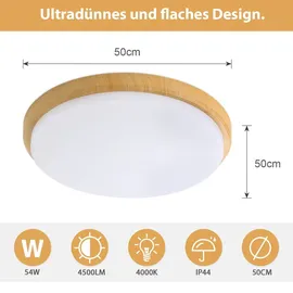 JDONG LED Deckenleuchte 36W Flach Rund Weiß Deckenlampe Modern warmliches Weiß 3000K Lampe für Schlafzimmer Büro Wohnzimmer Küche Keller Balkon Ø40CM