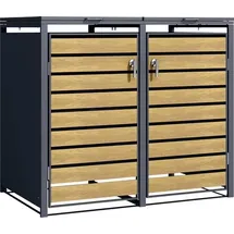 Phoenix Mülltonnenbox GB2213 130 x 80 x 110 cm silber