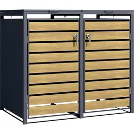 Phoenix Mülltonnenbox GB2213 130 x 80 x 110 cm silber