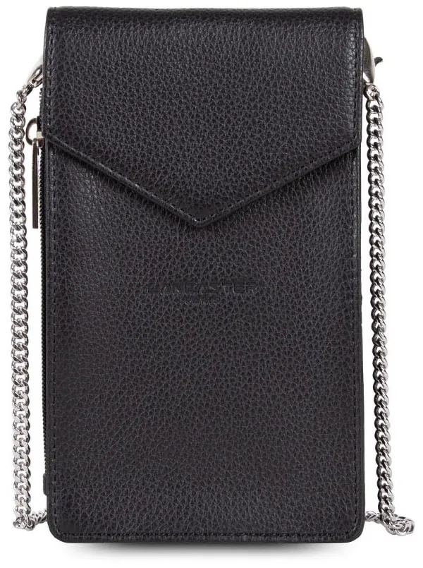 Handytasche LANCASTER "Foulonne PM" Gr. B/H/T: 10,5 cm x 17,5 cm x 2 cm, schwarz Damen Taschen Smartphone Case Tasche