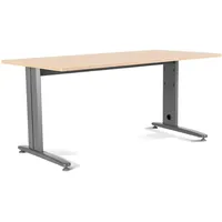 Rocada Schreibtisch Metal BxTxH 180x80x72cm Gestell grau Platte Melamin