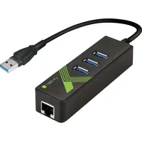 TECHLY IDATA-USB-ETGIGA-3U2 (USB-A, 4 Ports), Dockingstation - USB