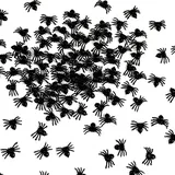 VEYLIN 120 Stück Halloween Spinnen - Kleine Schwarze Plastikspinnen - Perfekt für Halloween Party, Streudeko, Tischdekoration, Basteln und Halloween Spinnennetz Dekoration