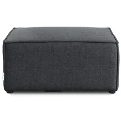 HOME DELUXE - Hocker VERONA - Anthrazit, ca. 87 x 46 x 87 cm, Sitzhöhe: 46 cm, Sitztiefe: 87 cm I Modulares Sofa Modulsofa Ecksofa Wohnlandschaft
