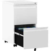 YITAHOME Rollcontainer Aktenschrank 51 x 39 x 71 cm Weiß