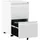YITAHOME Rollcontainer Aktenschrank 51 x 39 x 71 cm Weiß