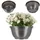Kadax Schale Blumenschale rund 18 cm Grafit