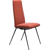 Polsterstuhl STRESSLESS "Laurel", beige (henna batick, schwarz matt), B:57cm H:105cm T:60cm, Leder BATICK: BATICK ist ein leicht korrigiertes, durchgefärbtes und genarbtes Möbelleder, bei dem die meisten Unebenheiten und Spuren in der Regel entfernt wurden., Stühle, Polsterstuhl, High Back, Größe M, mit Beinen aus Stahl in Schwarz matt