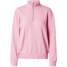 Levis Sweatshirt EVERYDAY 1/4 Zip' - Rosa,Weiß - M (38), TAMELESS rose) Damen Sweatshirts aus softem Baumwollmix, Gr. rosa