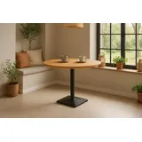 sam möbel gmbh Bistrotisch Ø 110 cm Eiche geölt schwarz