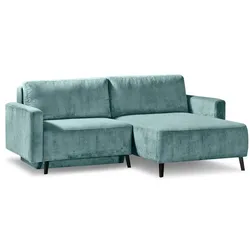 Ecksofa Hagen Cord Blau Hellblau