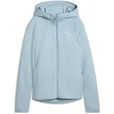 Puma Sweatjacke "EvoStripe Kapuzenjacke Damen", Damen, Gr. S, seafoam blau, Obermaterial: 77% Baumwolle, 23% Polyester. Taschenfutter: 100% Baumwolle. Einsatz: 81% Baumwolle, 19% Polyester, Sweatjacken Sweatjacke