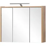 Schildmeyer Spiegelschrank Carlos, Eiche Landhaus Dekor, 74,5 x 16 x 64 cm
