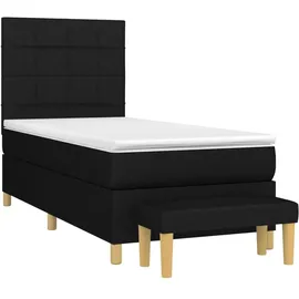 vidaXL Boxspringbett 100 x 200 cm Schwarz