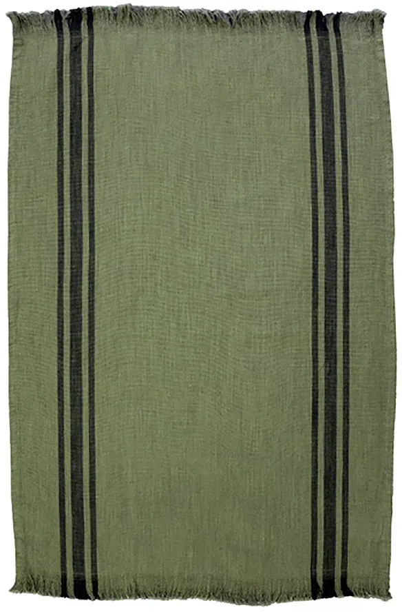 GARNIER-THIEBAUT Geschirrtuch NOVA 50 x 70 cm Leinen / Baumwolle khaki