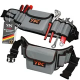YPC ProBelt – Profi- Werkzeuggürtel mit großer Nageltasche, 7 Steckfächern und einer Hammerschlaufe, Werkzeugtasche leer, Werkzeug Gürteltasche, Handwerkergürtel
