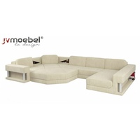 JVmoebel Ecksofa, U-Form Sofa Couch Design Couch Textil Modern Polster Neu beige