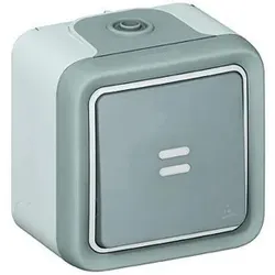 Legrand 069723 Plexo Classic Taster 1-polig potentialfreier Kontakt Feuchtraum Aufputz grau 1
