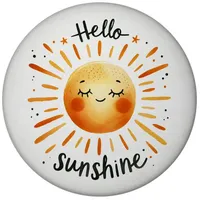 Speecheese Sonne Freundschaft Magnet rund mit Spruch Hello Sunshine