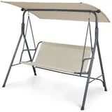 [en.casa] Satten Grau/Beige 3-Sitzer