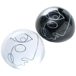 Boltze 2er Set Briefbeschwerer Pica, H4 x Ø8 cm