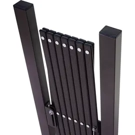 Mendler Absperrgitter HWC-B34, Zaun Scherengitter Trenngitter, Alu ausziehbar Laufrollen braun ~ Höhe 109cm, Breite 60-530cm